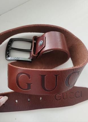 Стильний шкіряний ремінь gucci | натуральна шкіра | 110 см