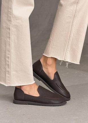 Базовые лоферы barefoot tm️nikart цвет: коричневый | шоколад 38