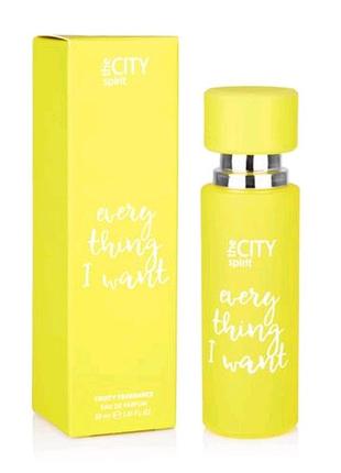 The city spirit everything i want парфюмированная вода женская, 30 мл