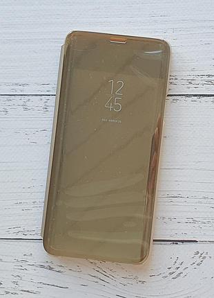 Чехол-книжка для samsung galaxy s9 plus (g965) пластиковый, золотистый