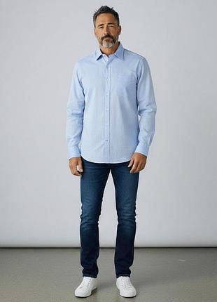 Мужская рубашка marks &amp; spencer cottonout birds Tee голубая 44–45 / 3xl