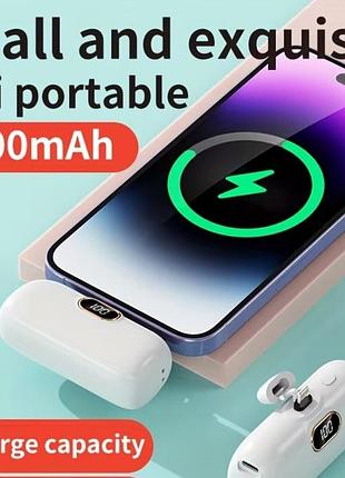 Bygp 5000mah мини портативное зарядное устройство iphone 15/14/13/12 pro max/ipad pro/samsung android