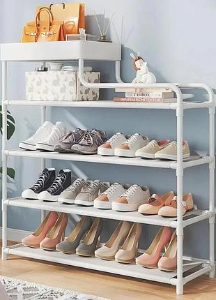 Полка для обуви multifunctional storage shoe rack 5 полок белый