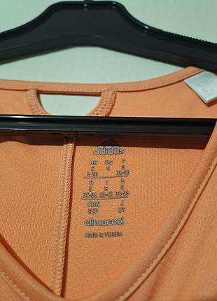 Жіноча спортивна футболка adidas climacool коралова s оригінал 3