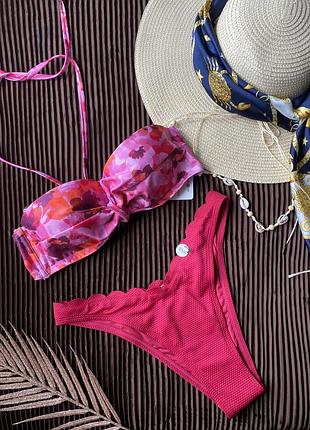 Збірний купальник hunkemoller, рожевий в квіти