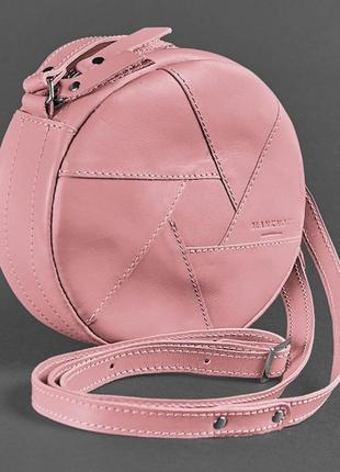 Женская кожаная круглая сумка, разные цвета3 фото