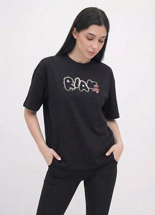 Жіноча чорна футболка equilibri