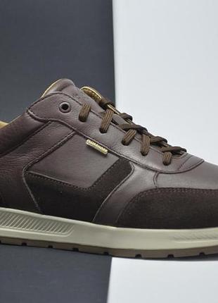 Мужские весенние и осенние кожаные кроссовки коричневые clubshoes 2015