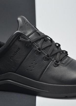 Мужские кожаные кроссовки черные clubshoes 19/43