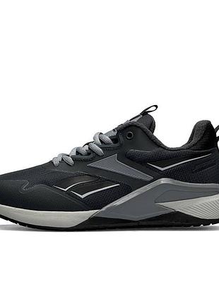 Кросівки чоловічі reebok x2 fleece dark gray & white