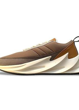 Кросівки чоловічі adidas shark white & gray & brown арт 166 (адідас шарк) 43