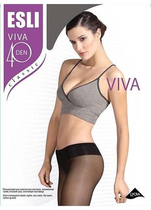 Колготки жіночі esli viva 40 den 2/s, marrone