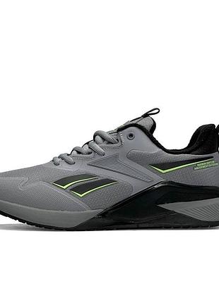 Кросівки чоловічі reebok x2 fleece light gray & black