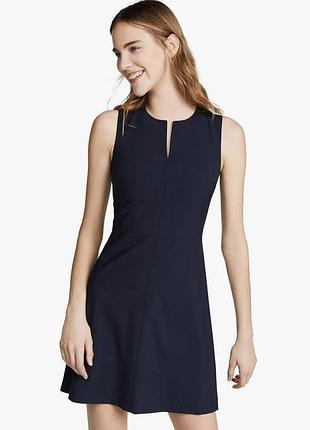 Сукня преміум-бренду theory miyani edition wool dress / чорна сукня а-силуету з вовни
