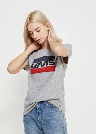 Бавовняна футболка з логотипом ✨ levi's ✨ футболка з лого унісекс