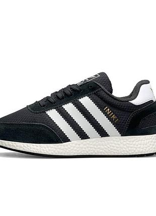 Кросівки жіночі adidas originals iniki fleece termo dark gray & black