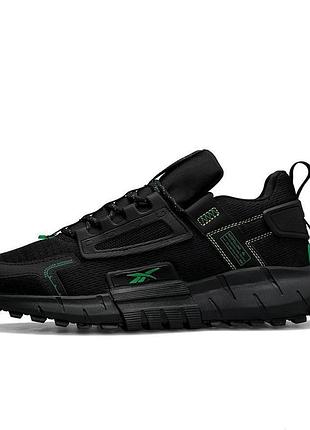 Кросівки чоловічі reebok zig kinetica edge black green 46