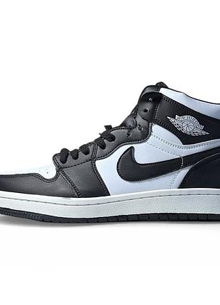 Кросівки чоловічі nike air jordan 1 high black white 46
