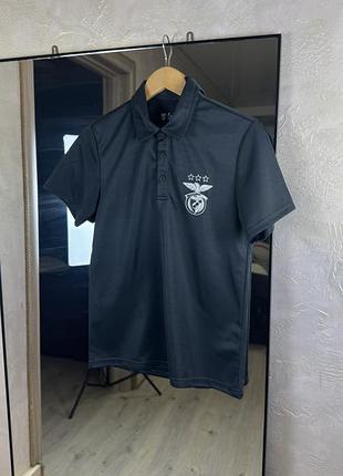 Поло sl benfica офіційний мерч чорна футбольна теніска
