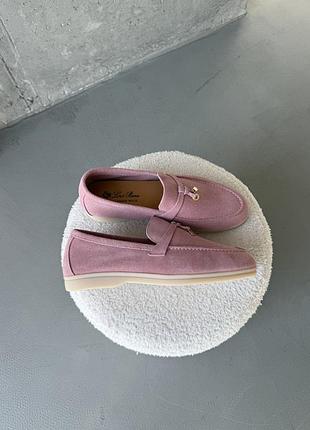 Лофери loro piana loafers pink premium 40