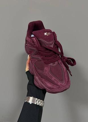 Кроссовки женские new balance 9060 burgundy