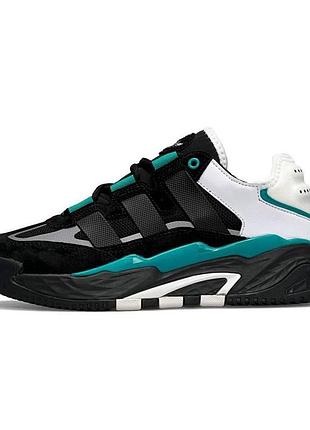 Кросівки жіночі adidas niteball black & white & green