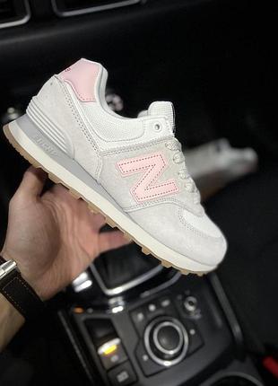 Кросівки жіночі new balance 574 beige pink, 39