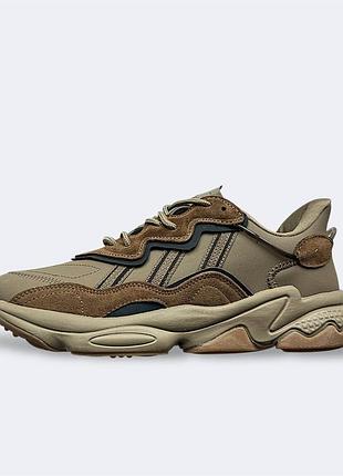 Кросівки чоловічі adidas ozweego khaki & brown 45