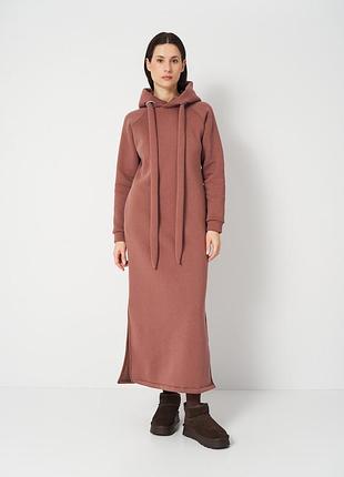 Сукня мальта (зима) 25/ж624-14 коричнева 3xl