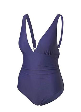 Купальник закритий з коригуючим ефектом для жінки crivit lycra® 476385 38(s) темно-синій