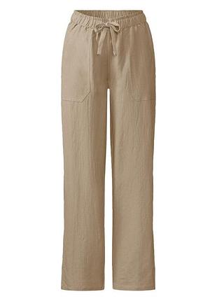 Брюки regular fit из конопляного материала для женщины esmara lidl 400124 34(xs) бежевый