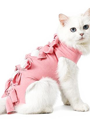 Послеоперационная попона lesko dt1328 l pink для котов 5шт