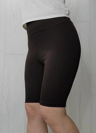 Молодежные женские велосипедки норма. шорты-треки черные 5xl