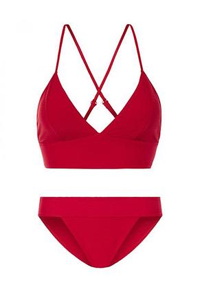 Купальник роздільний (ліф і плавки) для жінки esmara lycra® 443452-443450 36(s) червоний