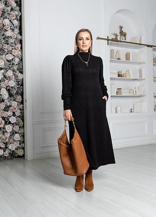 Сукня ангора тепла урсула чорне 48, 50, 52, 54, 56, 58, 60 52