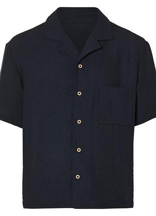 Рубашка с коротким рукавом для мужчины livergy by esmara men 509455 m темно-синий