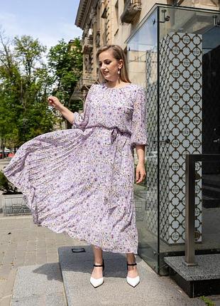 Плаття пліссе камілла лаванда