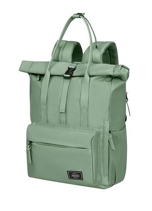 Рюкзак женский для ноутбука 15.6", american tourister, urban groove tote backpack ug25, полиэстер, 20.5л, зеленый