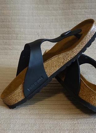 Черные фирменные ортопедические шлепанцы birkenstock германия 39 р. 25 см.
