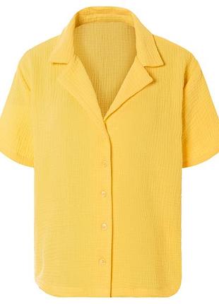 Блузка муслиновая с коротким рукавом для женщины esmara lidl 461113 42(m) желтый