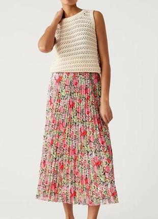 Красивая плиссированная юбка миди от marks and spencer ❤️🩷