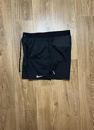 Nike шорти з лосинами чорні m рефлективні елементи