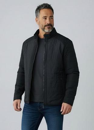 Мужская комбинированная куртка vavalon kd-108 black. мужская классическая куртка. 58