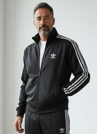 Спортивный костюм adidas elastic (эластик) черный — классика 80-90х, ретро модель 52