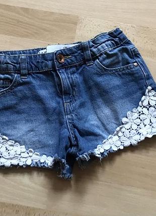 Джинсові шорти denim co для дівчинки на ріст 128/134