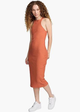 Urbanshop com ua платье женское nike sportswear chill rib slim sleeveless midi dress orange fn3679-825 размеры запитуйте
