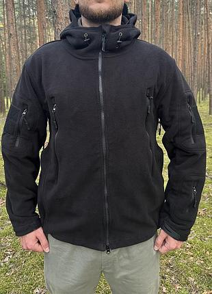 Фліска з капюшоном чорна s-5xl
