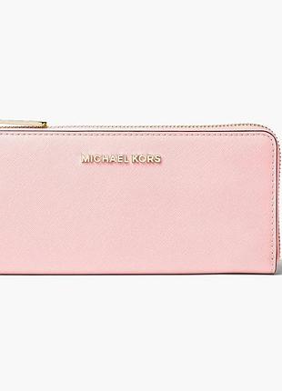 Urbanshop com ua кошелек женский michael kors jet set travel large saffiano leather quarter-zip wallet pink