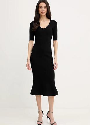 Urbanshop com ua сукня boss fosa колір чорний midi облягаюча 50556685 розміри запитуйте