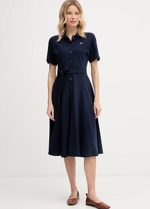 Urbanshop com ua lacoste літня сукня бавовняна темно-синя однотонна ef9621 розміри запитуйте